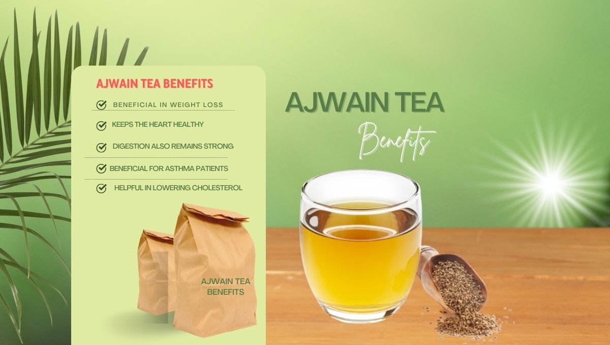 Green Elegant Slim Tea Product Benefit Checklist Banner Facebook Cover 1200 × 680 px